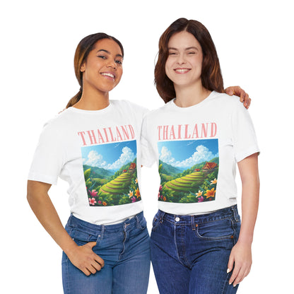 Thailand Scenic Tee — Tropical Rice Terrace Graphic T-Shirt