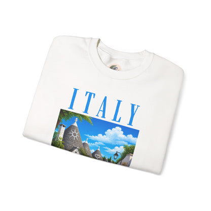 Italy Alberobello Scenic Sweatshirt — Trulli Village Travel Crewneck