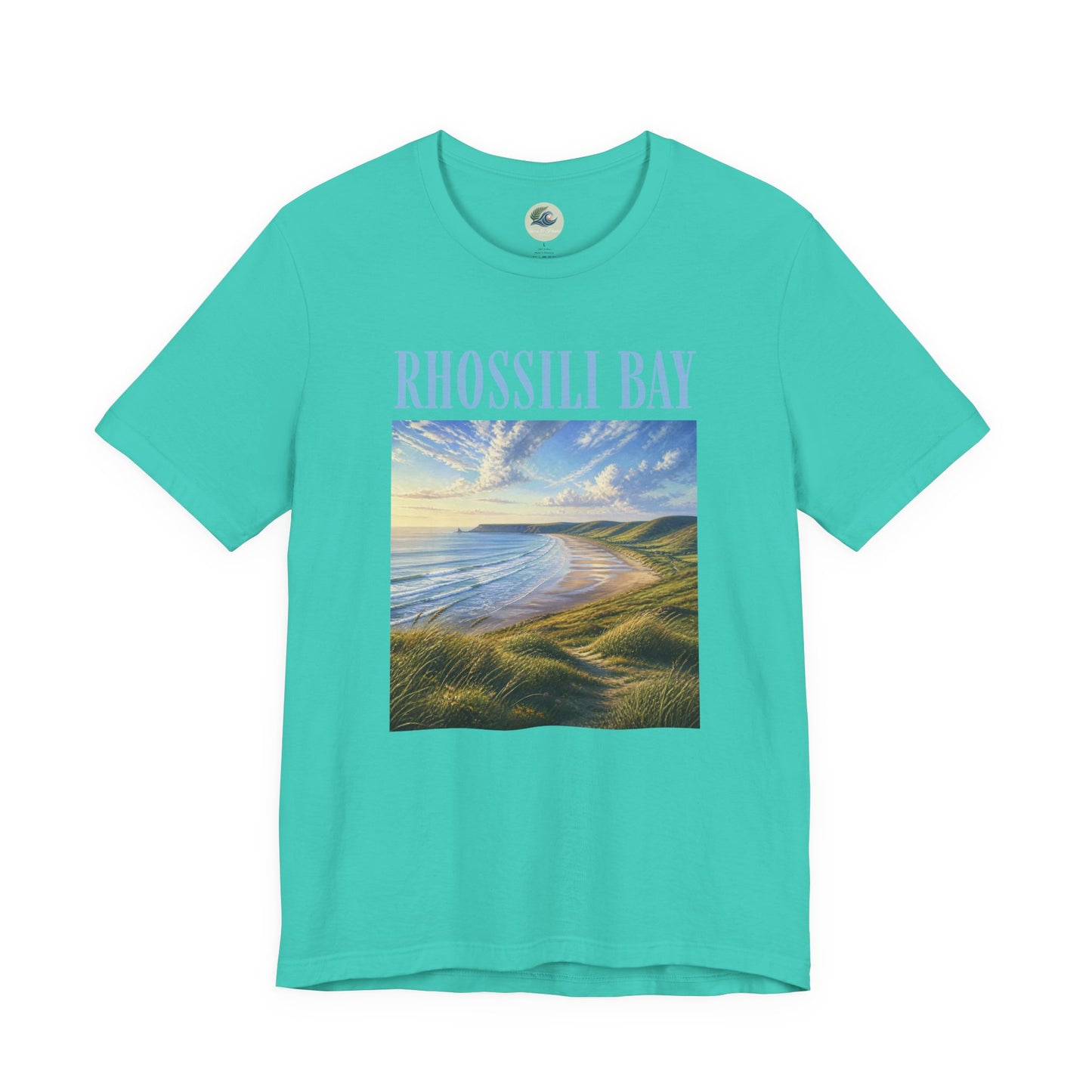 Rhossili Bay Scenic Tee — Coastal Landscape Graphic T-Shirt