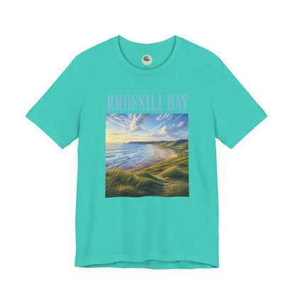 Rhossili Bay Scenic Tee — Coastal Landscape Graphic T-Shirt