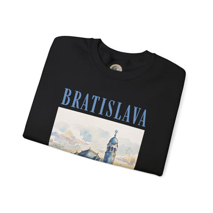 Bratislava Scenic Crewneck Sweatshirt – Vintage Cityscape Graphic