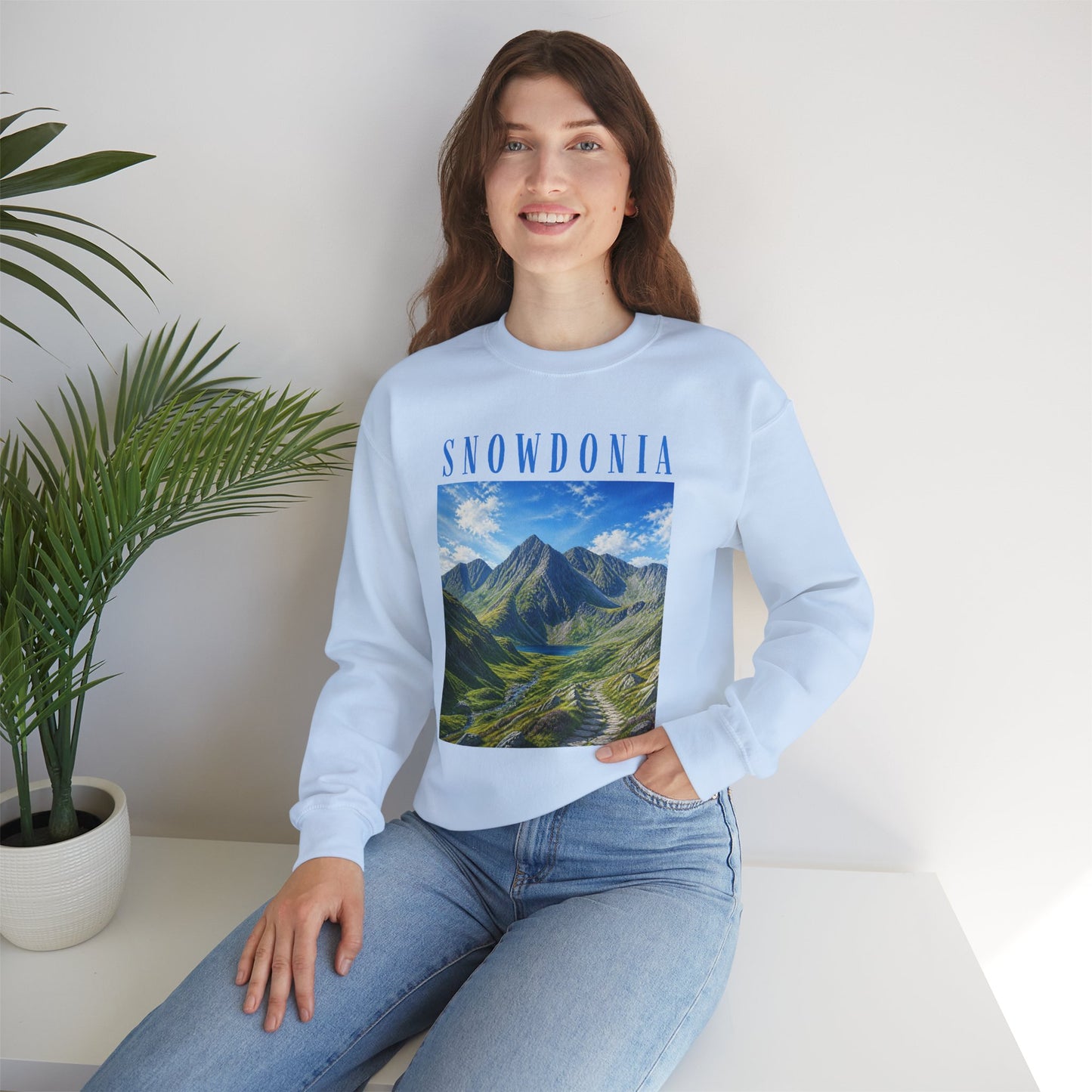 Glyderau Landscape - Snowdonia Mountain Crewneck Sweatshirt