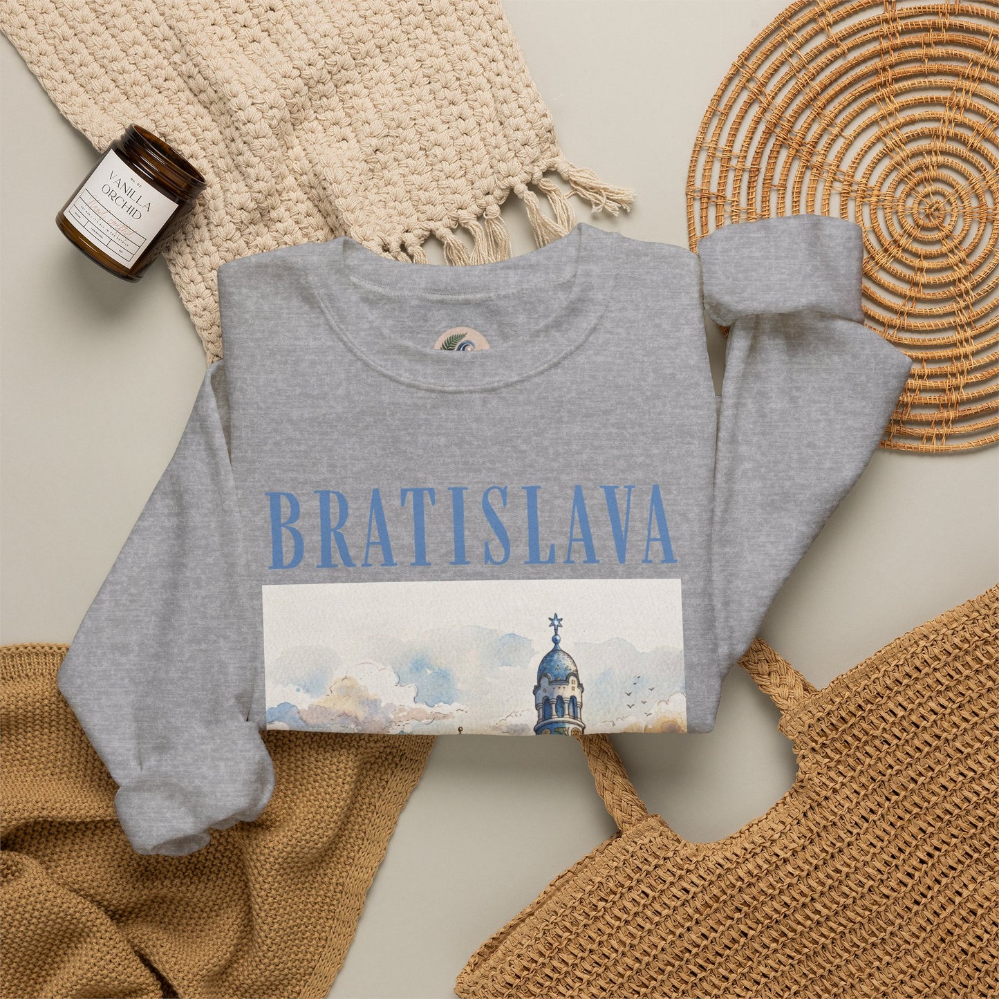 Bratislava Scenic Crewneck Sweatshirt – Vintage Cityscape Graphic