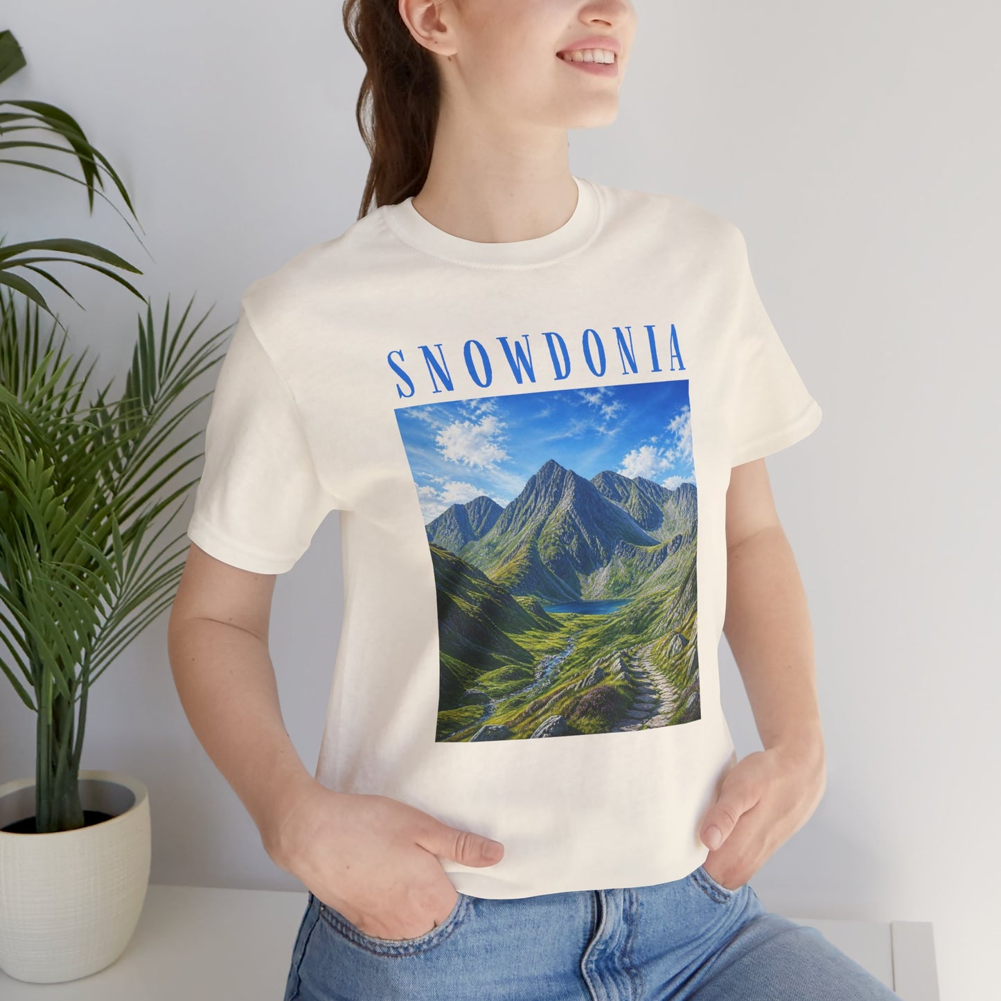 Glyderau Landscape T‑Shirt – Scenic 'SNOWDONIA' Mountain Graphic Tee
