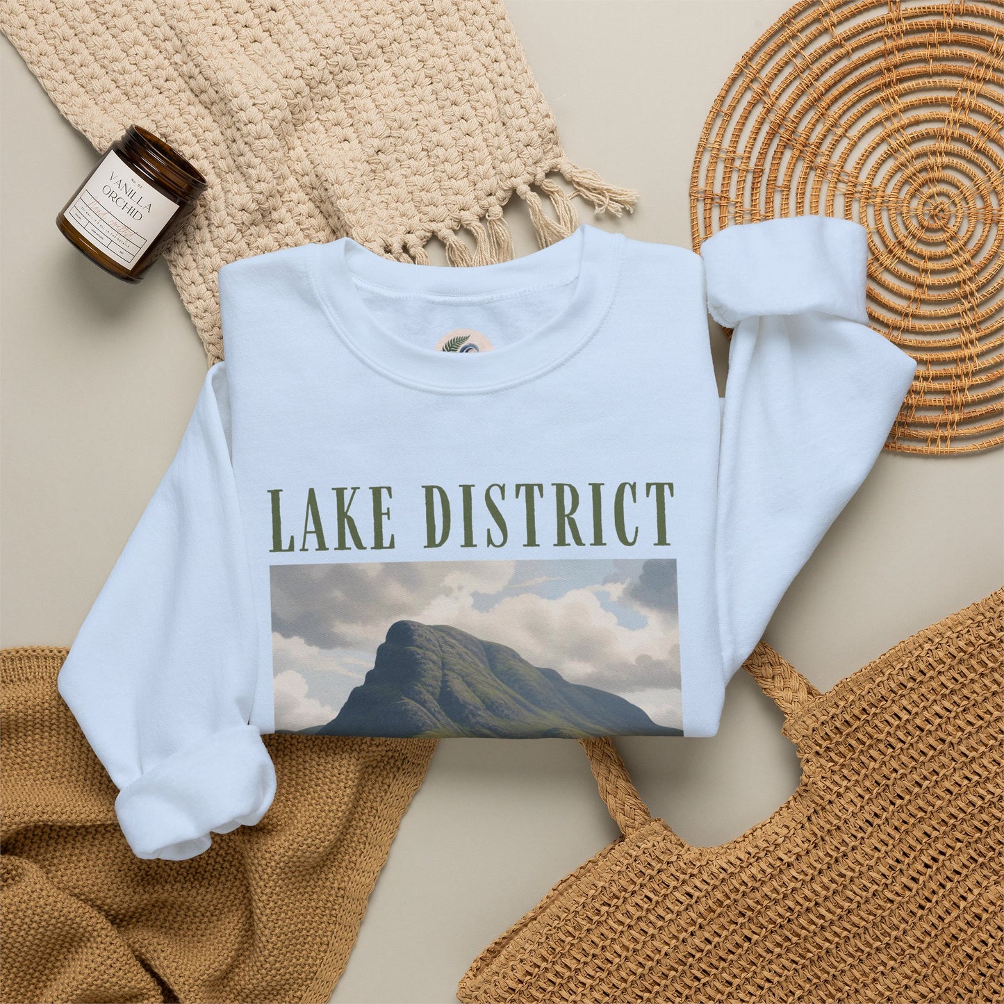 Lake District Scenic Sweatshirt — Vintage Landscape Crewneck