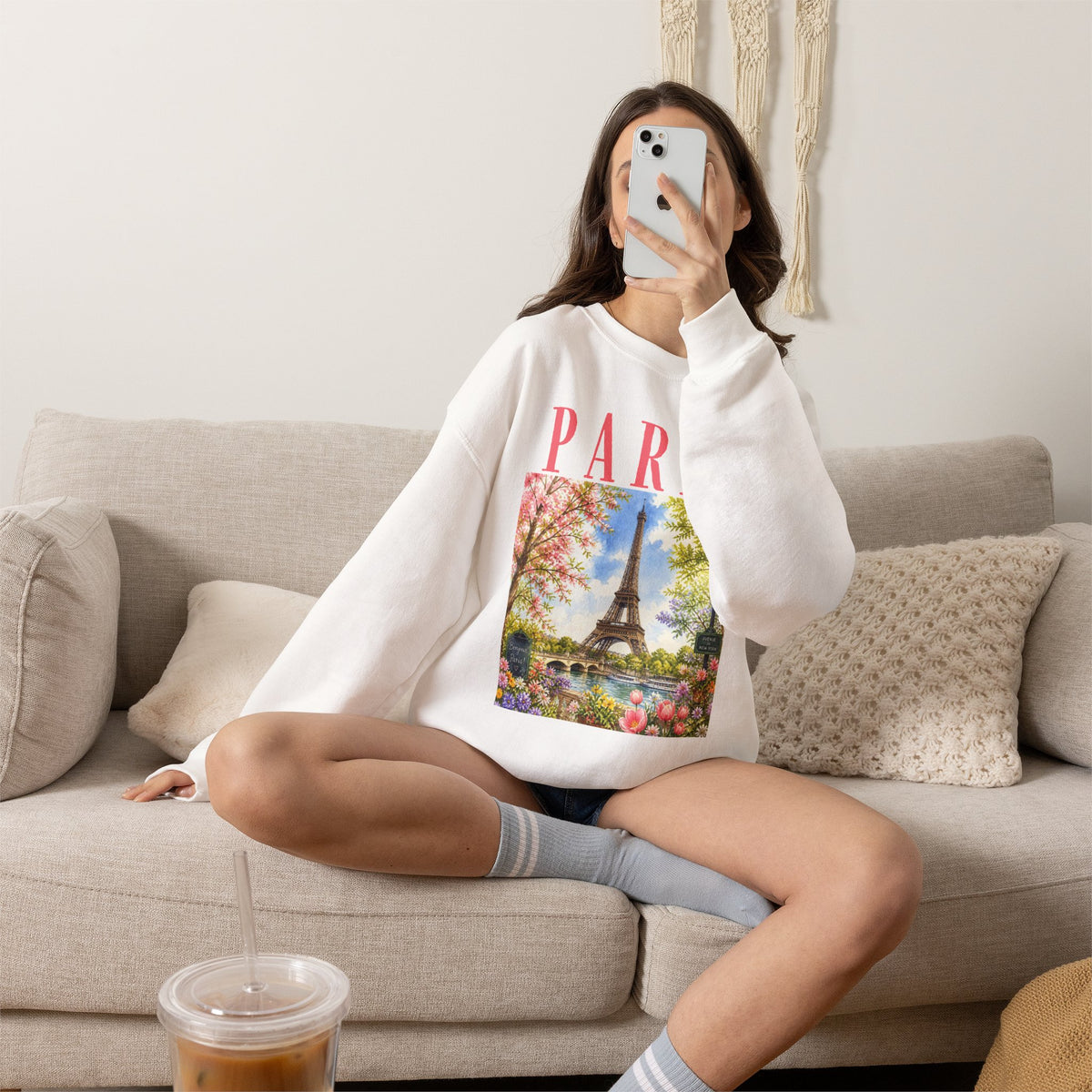 Paris Floral Eiffel Sweatshirt