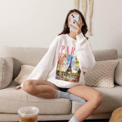 Paris Floral Eiffel Sweatshirt