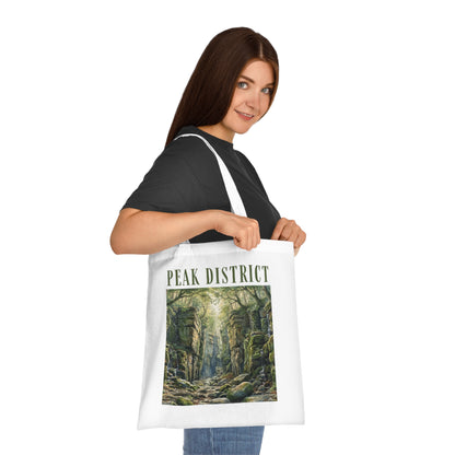 Peak District Cotton Tote Bag — Scenic Luds Church Forest Walk Canvas Shopper