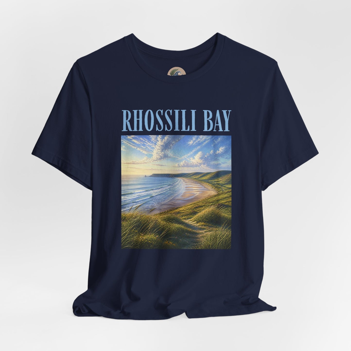 Rhossili Bay Scenic Tee — Coastal Landscape Graphic T-Shirt