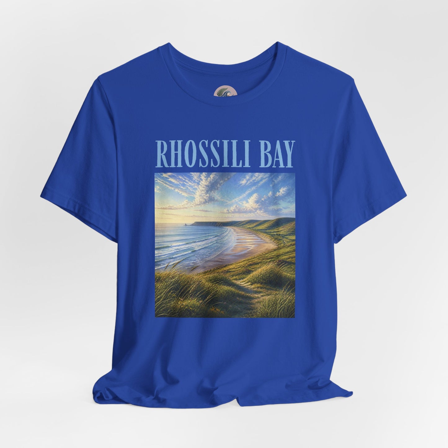 Rhossili Bay Scenic Tee — Coastal Landscape Graphic T-Shirt