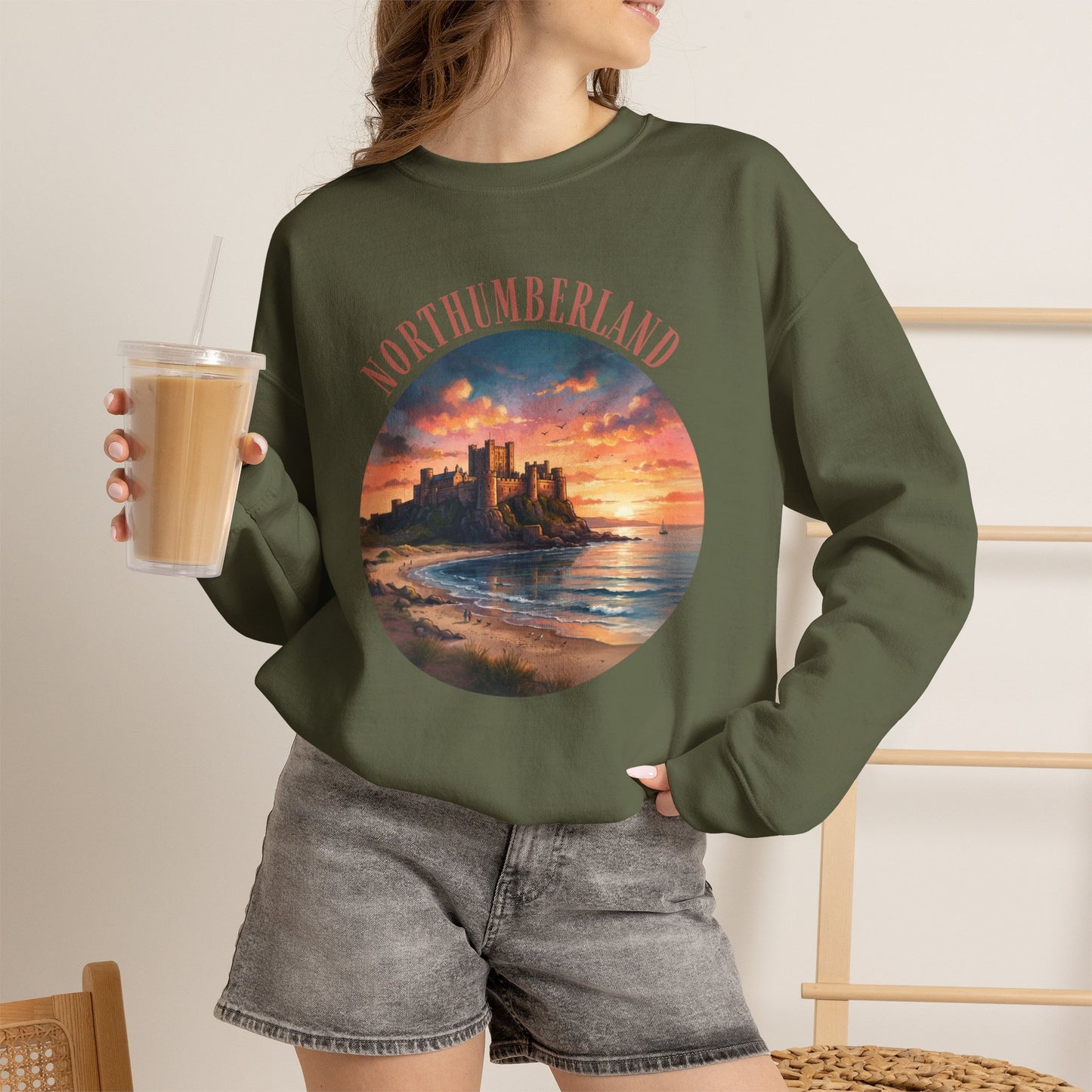 Northumberland Castle Sweatshirt — Scenic Sunset Crewneck