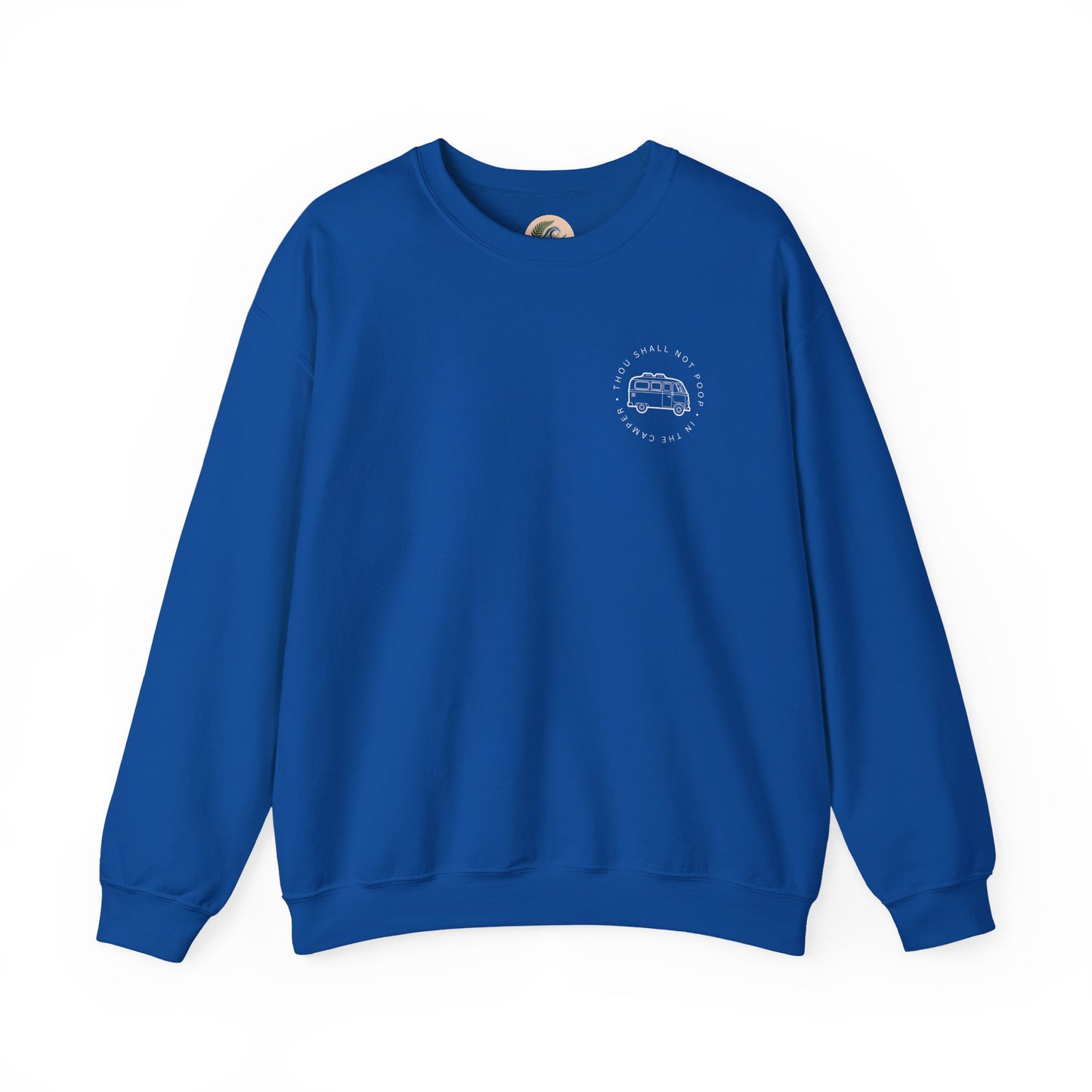 Cozy Camper Crewneck Sweatshirt — Van Life Humour Chest Graphic