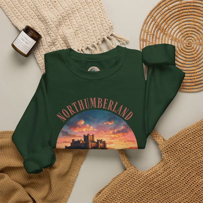 Northumberland Castle Sweatshirt — Scenic Sunset Crewneck