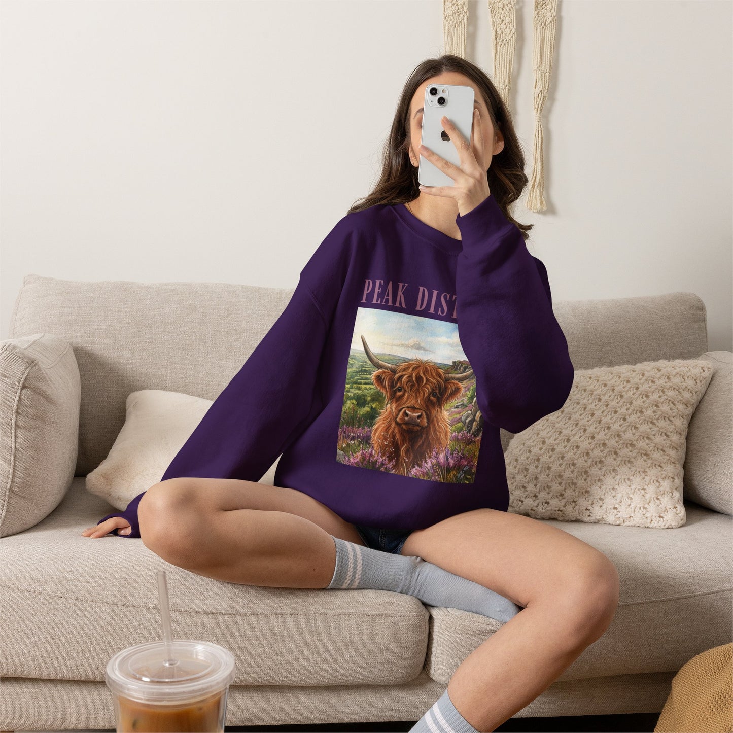 Peak District Highland Cow Sweatshirt