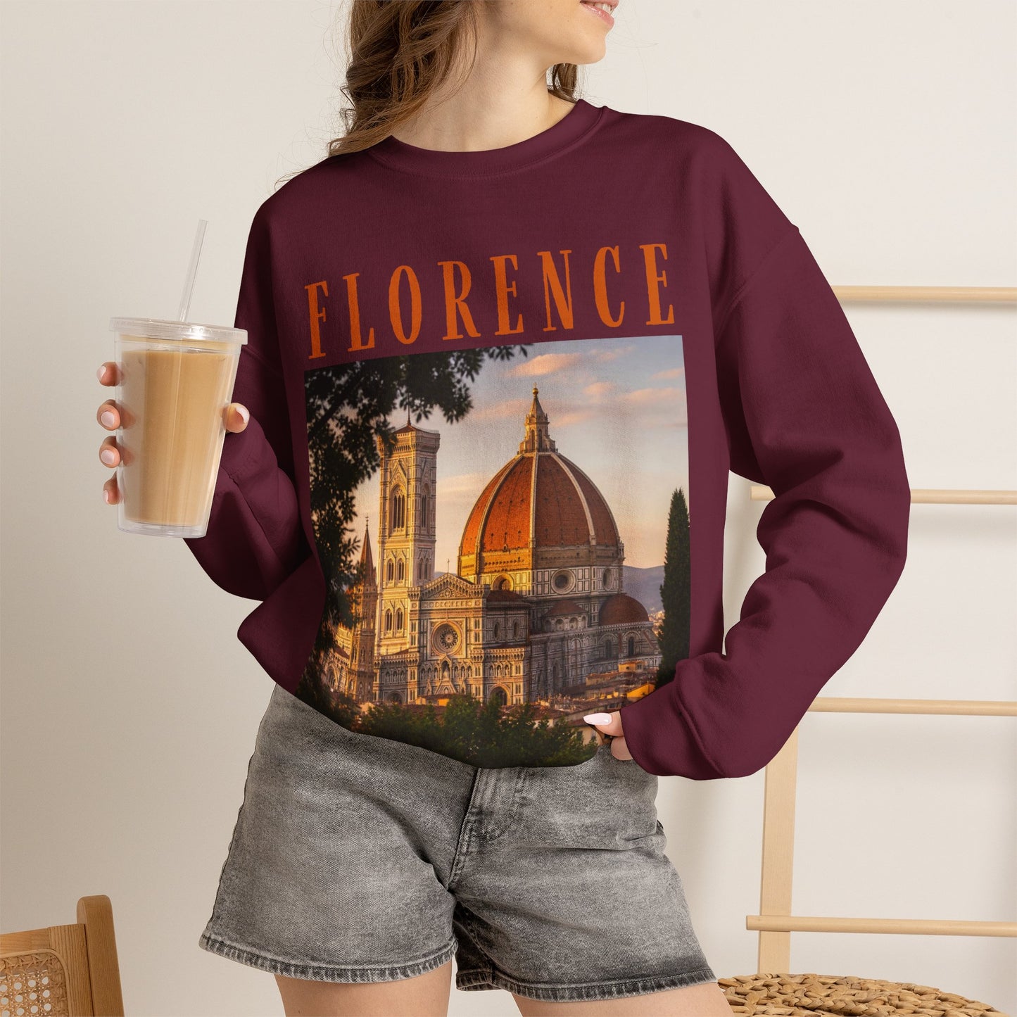 Florence Duomo Crewneck Sweatshirt – Vintage Travel Graphic
