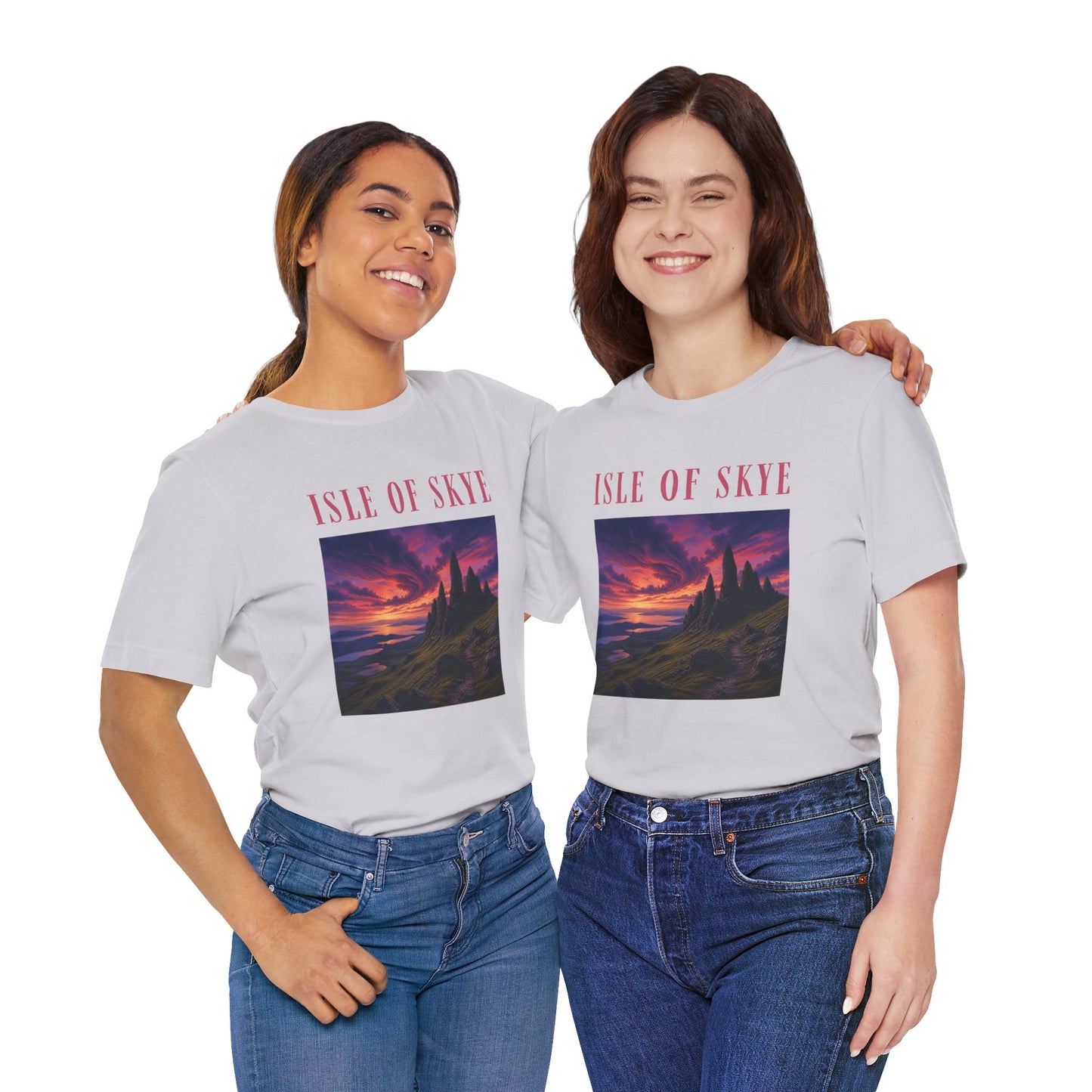 Isle of Skye Scenic Tee — Sunset Landscape Graphic T-Shirt