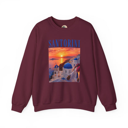 Santorini Sunset Sweatshirt — Greek Island Travel Crewneck