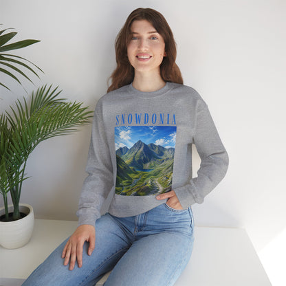 Glyderau Landscape - Snowdonia Mountain Crewneck Sweatshirt
