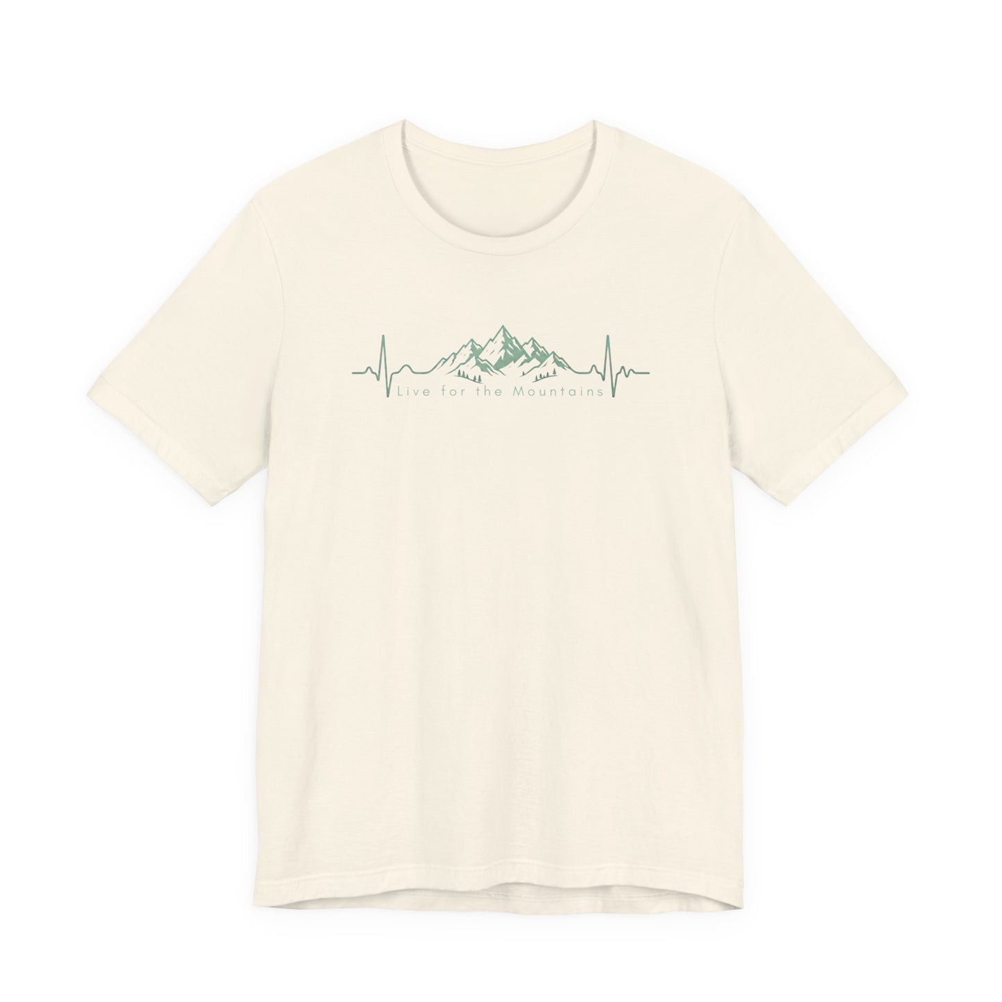 Mountain Heartbeat T‑Shirt — Heartbeat EKG Mountains Graphic Tee