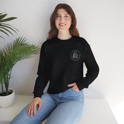 Cozy Italy Crewneck Sweatshirt with Small Chest Badge Design