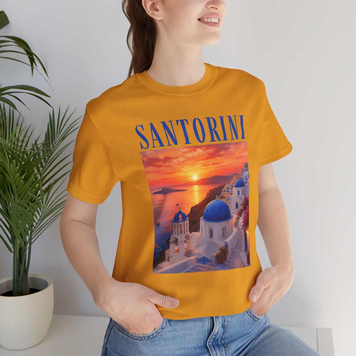Santorini Sunset Tee — Greek Island Travel T‑Shirt