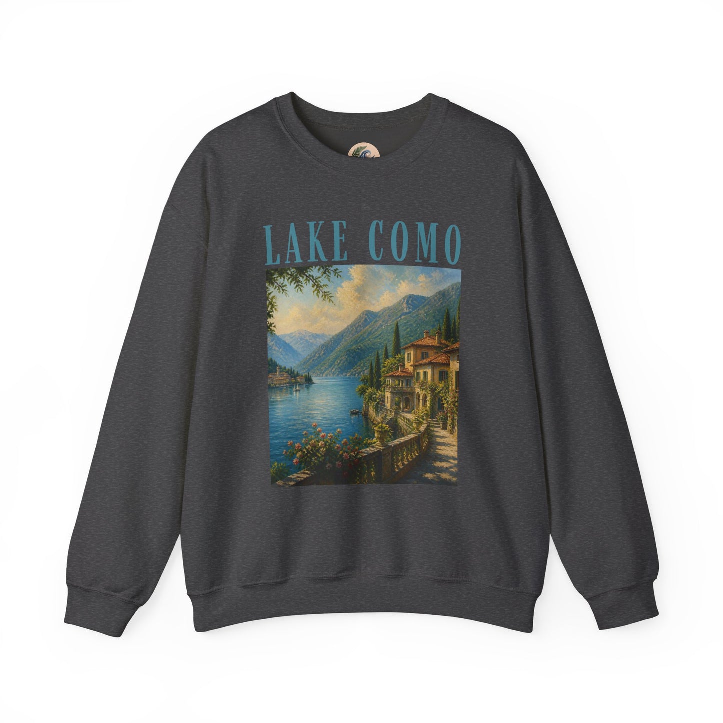Lake Como Vintage Crewneck Sweatshirt — Scenic Italian Lake Graphic