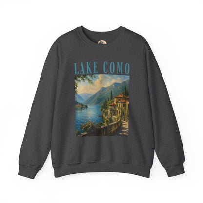 Lake Como Vintage Crewneck Sweatshirt — Scenic Italian Lake Graphic