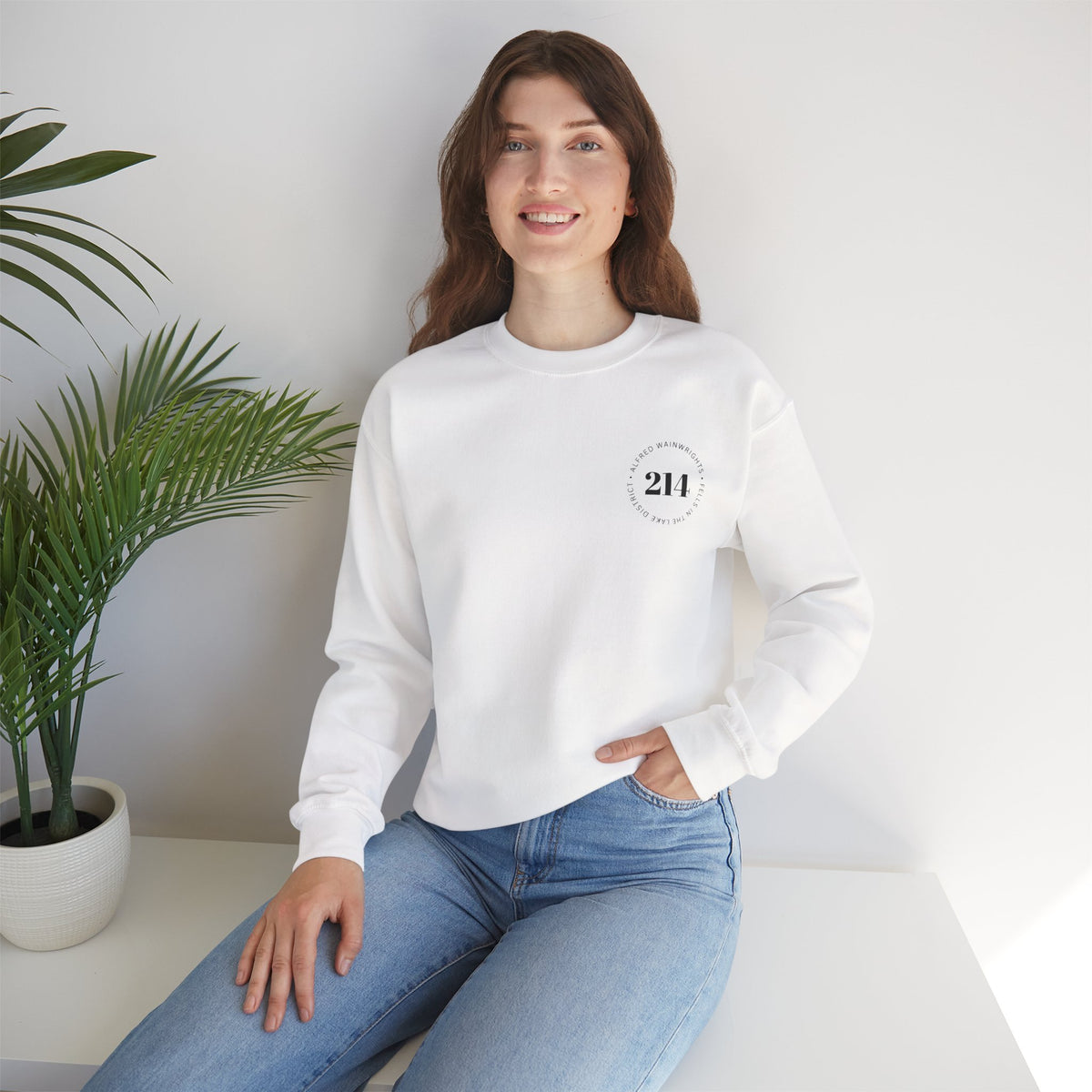 214 Wainwrights Minimalist Crewneck Sweatshirt — Small Chest Logo