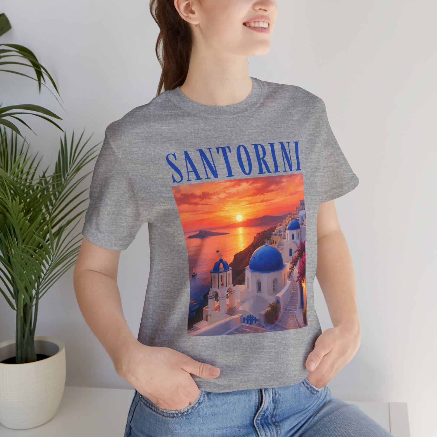 Santorini Sunset Tee — Greek Island Travel T‑Shirt