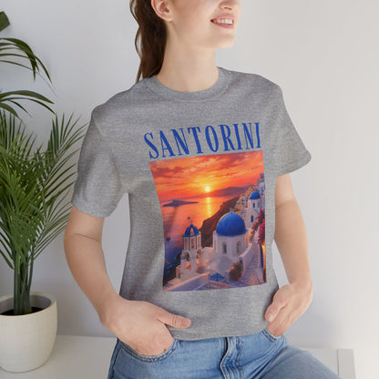 Santorini Sunset Tee — Greek Island Travel T‑Shirt