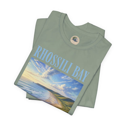 Rhossili Bay Scenic Tee — Coastal Landscape Graphic T-Shirt