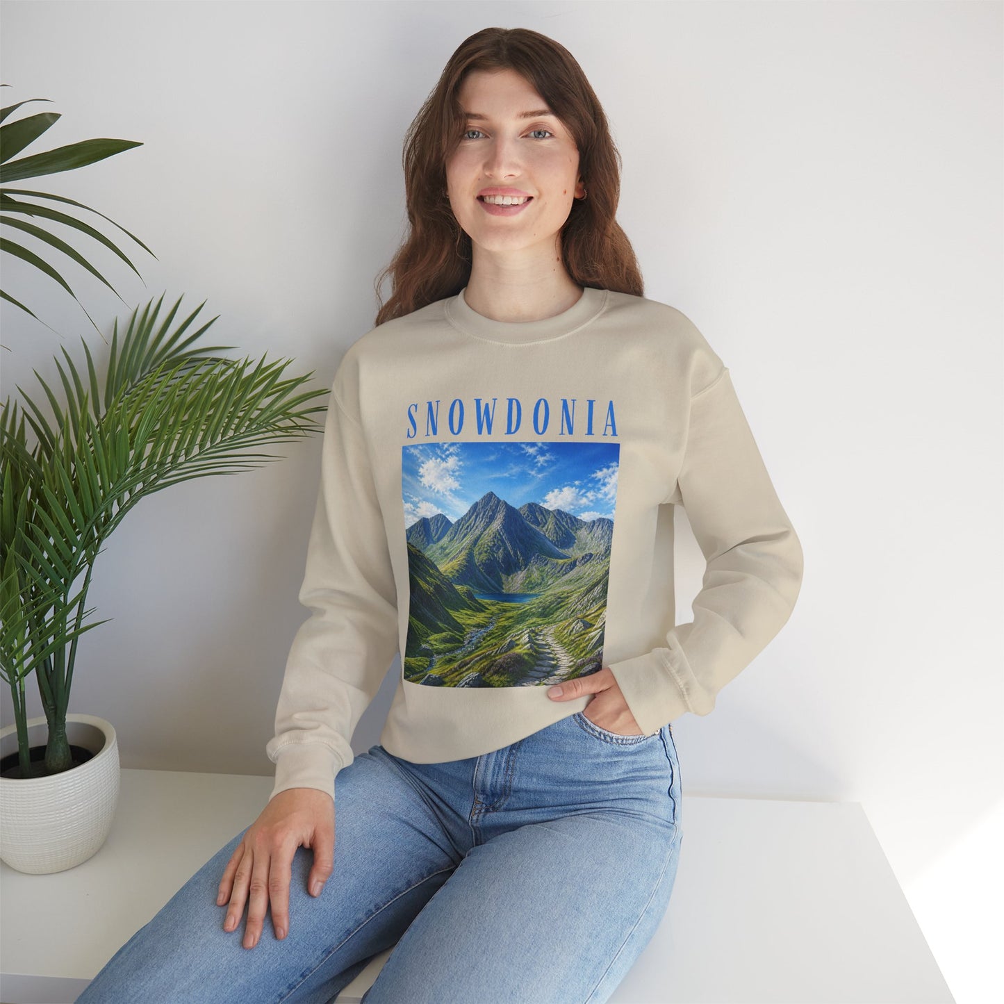 Glyderau Landscape - Snowdonia Mountain Crewneck Sweatshirt
