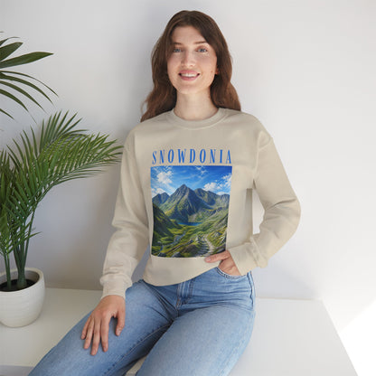 Glyderau Landscape - Snowdonia Mountain Crewneck Sweatshirt