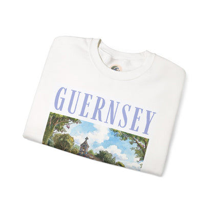 Guernsey Chapel Crewneck Sweatshirt — Scenic Island Travel Pullover
