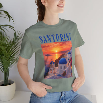 Santorini Sunset Tee — Greek Island Travel T‑Shirt