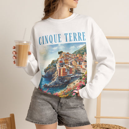 Cinque Terre Coastal Sweatshirt — Italian Village Travel Crewneck