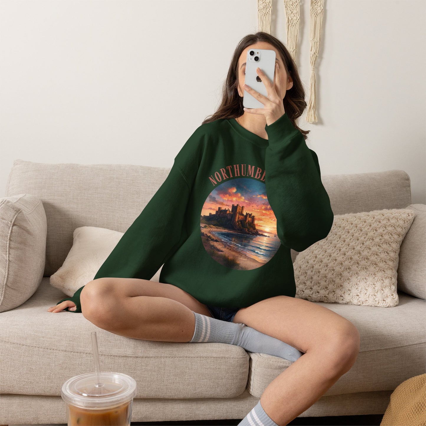 Northumberland Castle Sweatshirt — Scenic Sunset Crewneck