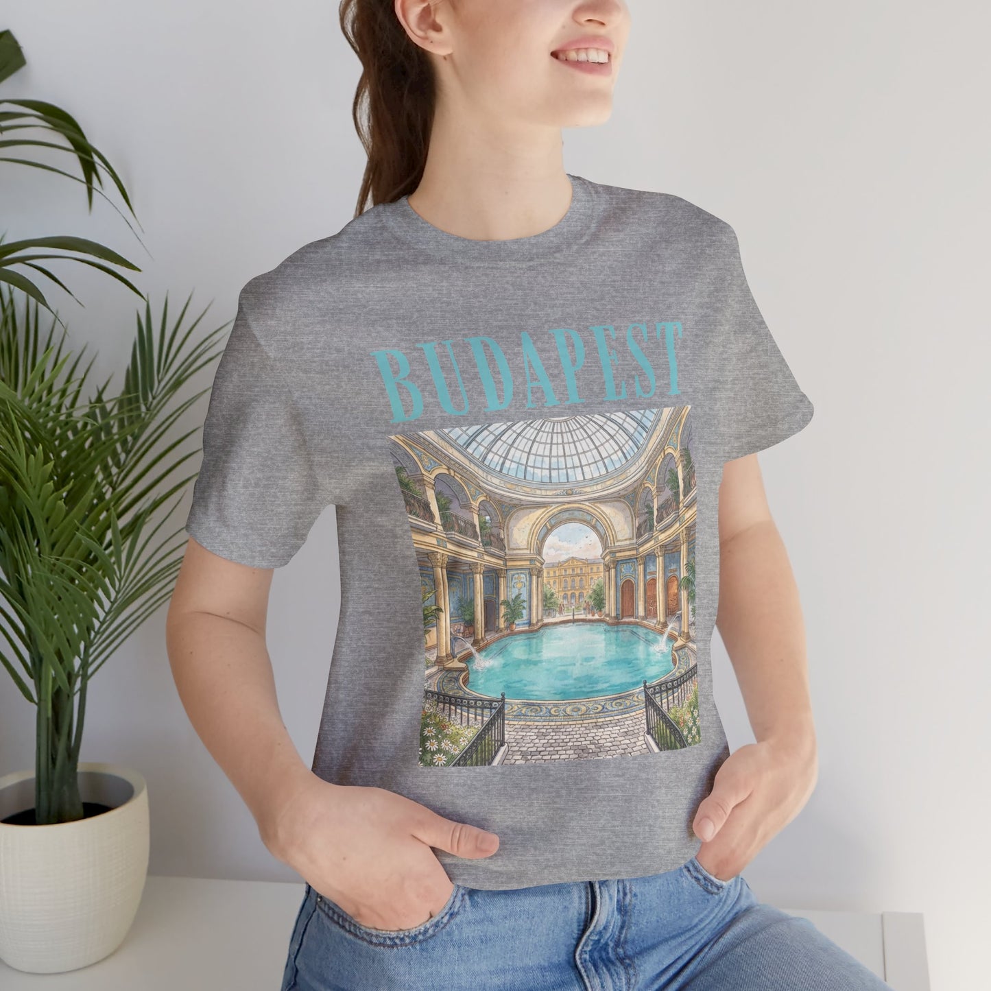Budapest Thermal Baths Graphic Tee — Vintage Spa Travel T-Shirt