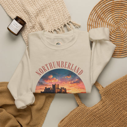 Northumberland Castle Sweatshirt — Scenic Sunset Crewneck