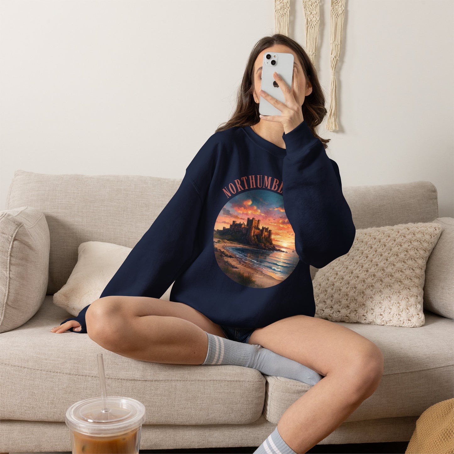 Northumberland Castle Sweatshirt — Scenic Sunset Crewneck