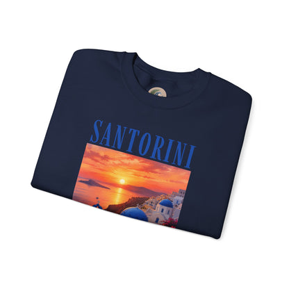 Santorini Sunset Sweatshirt — Greek Island Travel Crewneck