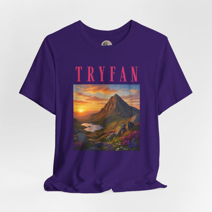 Tryfan Mountain Tee — Scenic Sunset Landscape T‑Shirt