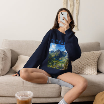 Glyderau Landscape - Snowdonia Mountain Crewneck Sweatshirt