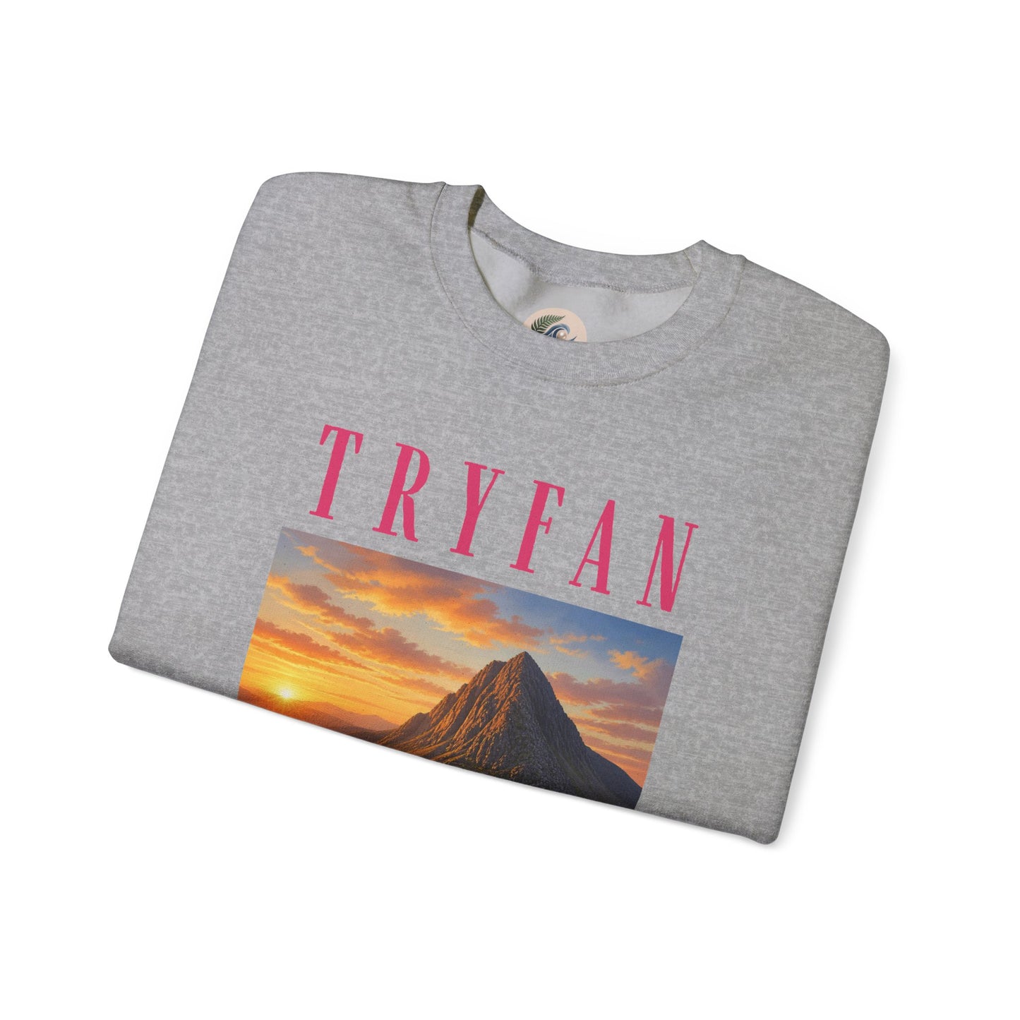 Tryfan Mountain Sweatshirt — Scenic Snowdonia Sunset Landscape Crewneck