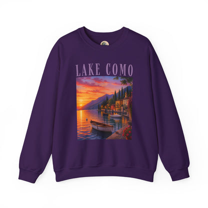 Lake Como Sunset Crewneck Sweatshirt