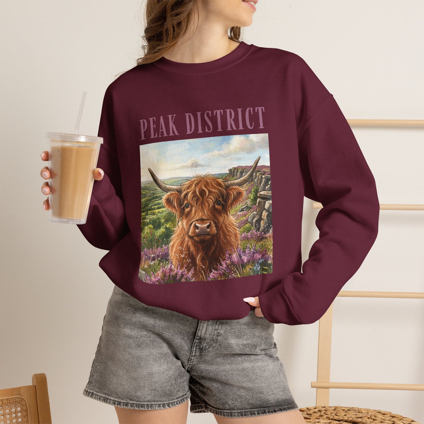 Peak District Highland Cow Sweatshirt