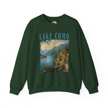 Lake Como Vintage Crewneck Sweatshirt — Scenic Italian Lake Graphic