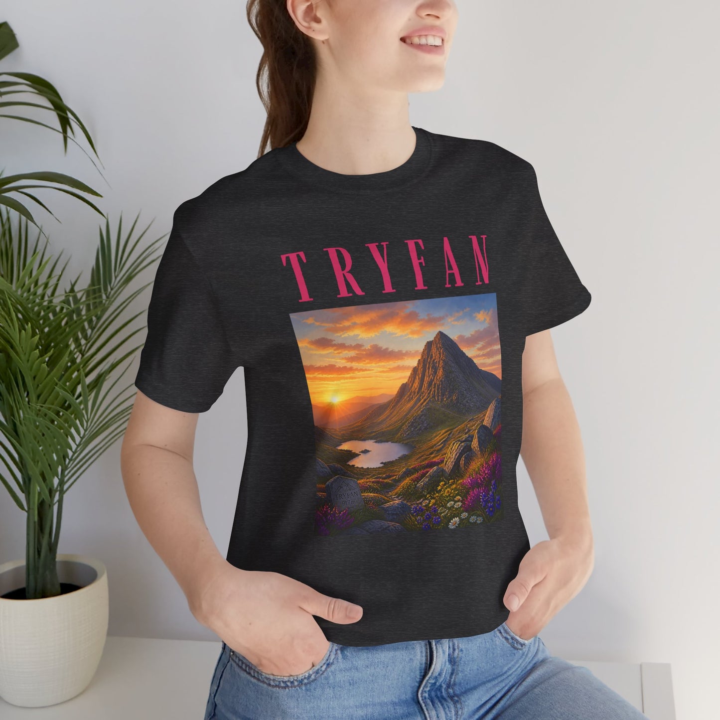 Tryfan Mountain Tee — Scenic Sunset Landscape T‑Shirt
