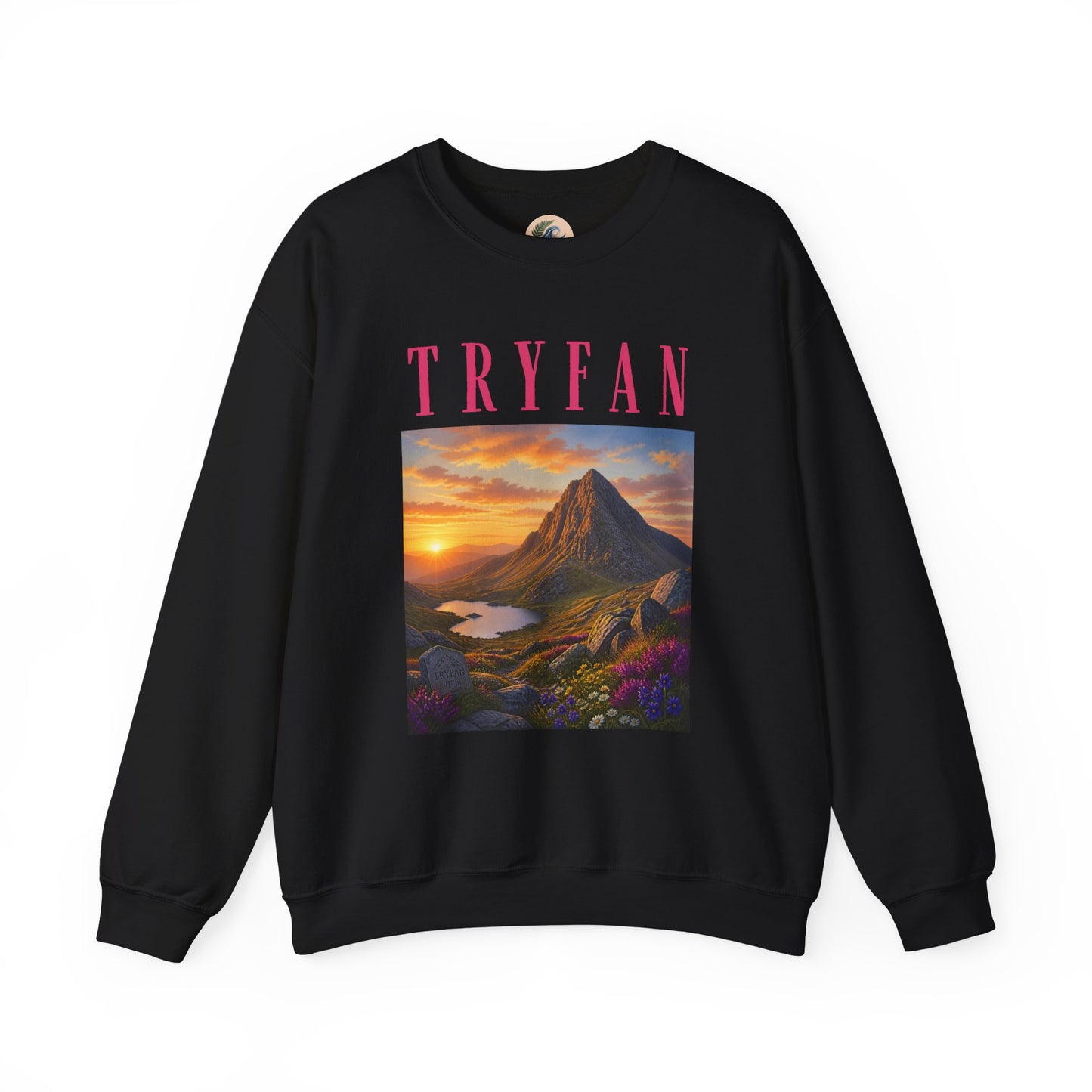 Tryfan Mountain Sweatshirt — Scenic Snowdonia Sunset Landscape Crewneck