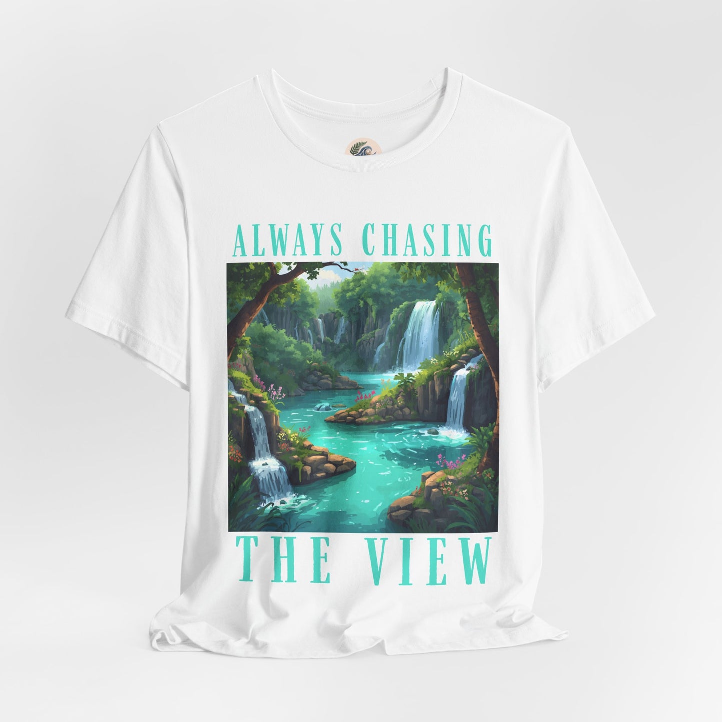 Always Chasing the View - Plitvice Inspired Graphic Tee